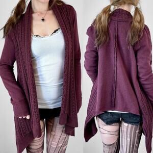 boho grunge layered brown cardigan